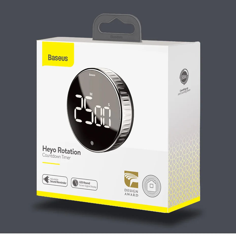 Magnetic LED Digital Rotating Kitchen Countdown Timer - 20
