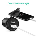 3.1A Dual USB Port Car Charger Socket for 12V 24V Vehicles