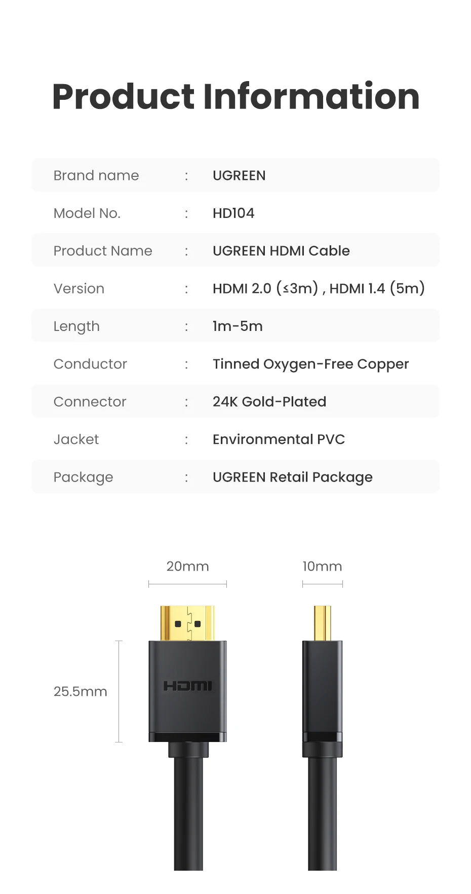 4K 60Hz High Speed HDMI 2.0 Cable for Gaming Consoles and TVs