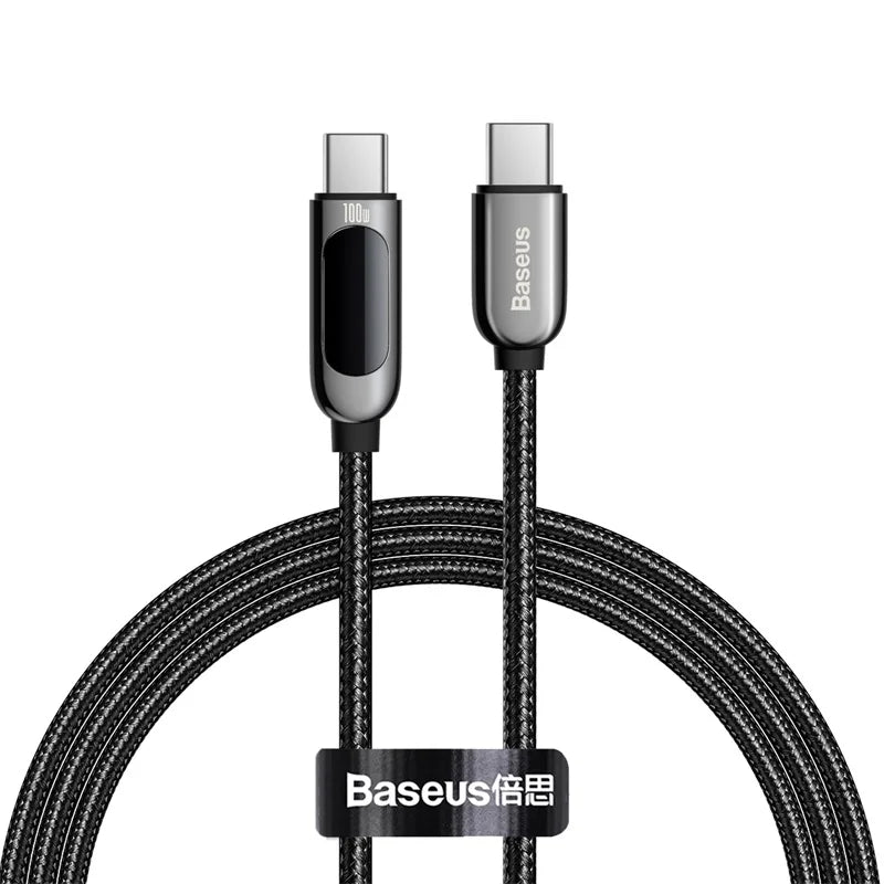 100W USB-C Fast Charging Cable with Digital Power Display