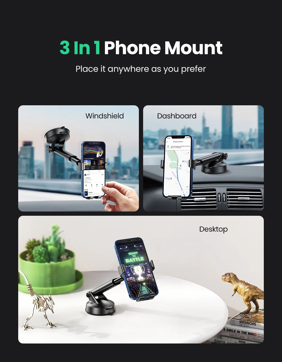 Gravity Car Phone Mount for Dashboard and Windshield - 10