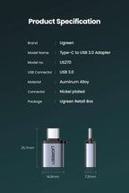 USB-C to USB 3.0 OTG Adapter for Smartphones and Laptops