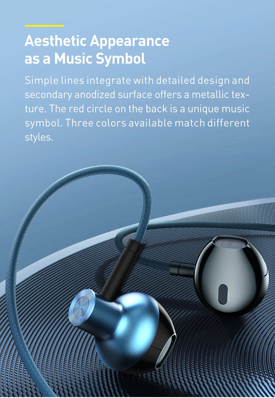 Wired In-Ear Headphones with 3.5mm Jack and Microphone