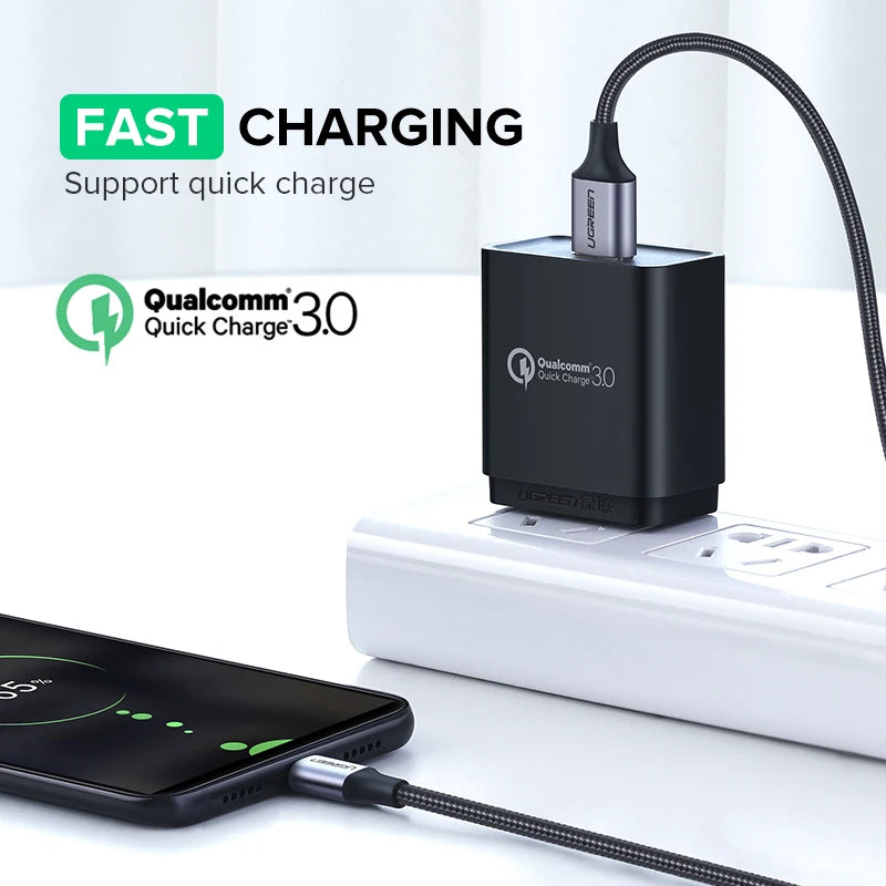 2A Fast Charging Micro USB Braided Data Cable - 3