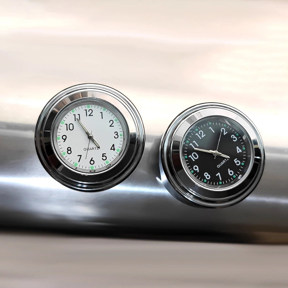 Aluminum Quartz Handlebar Clock for 22mm-25mm Motorcycle Scooter Bike