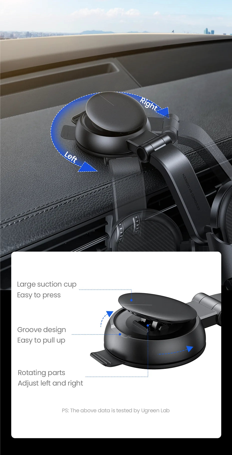 Adjustable Dashboard Car Phone Holder Mount - 17