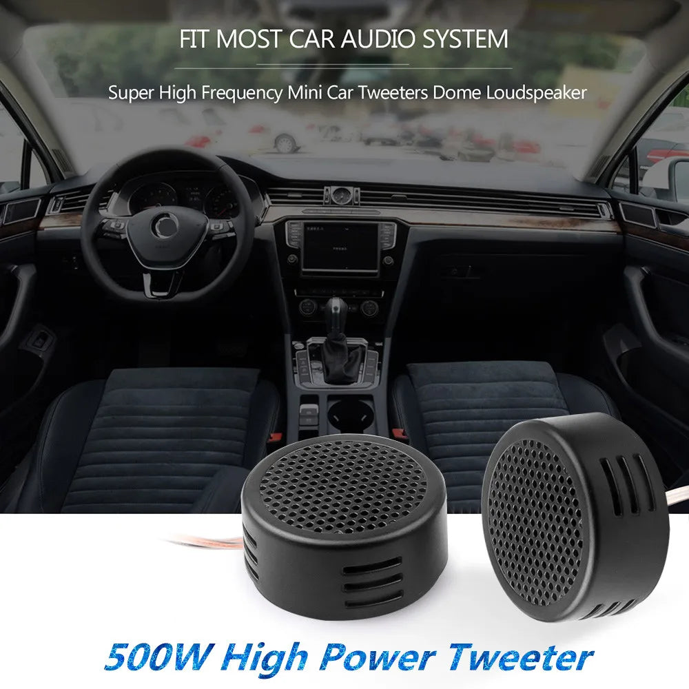 500W 12V Car Audio Dome Tweeter Loudspeaker System