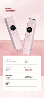 2-in-1 Electric Painless Hair Removal Shaver for Face and Body
