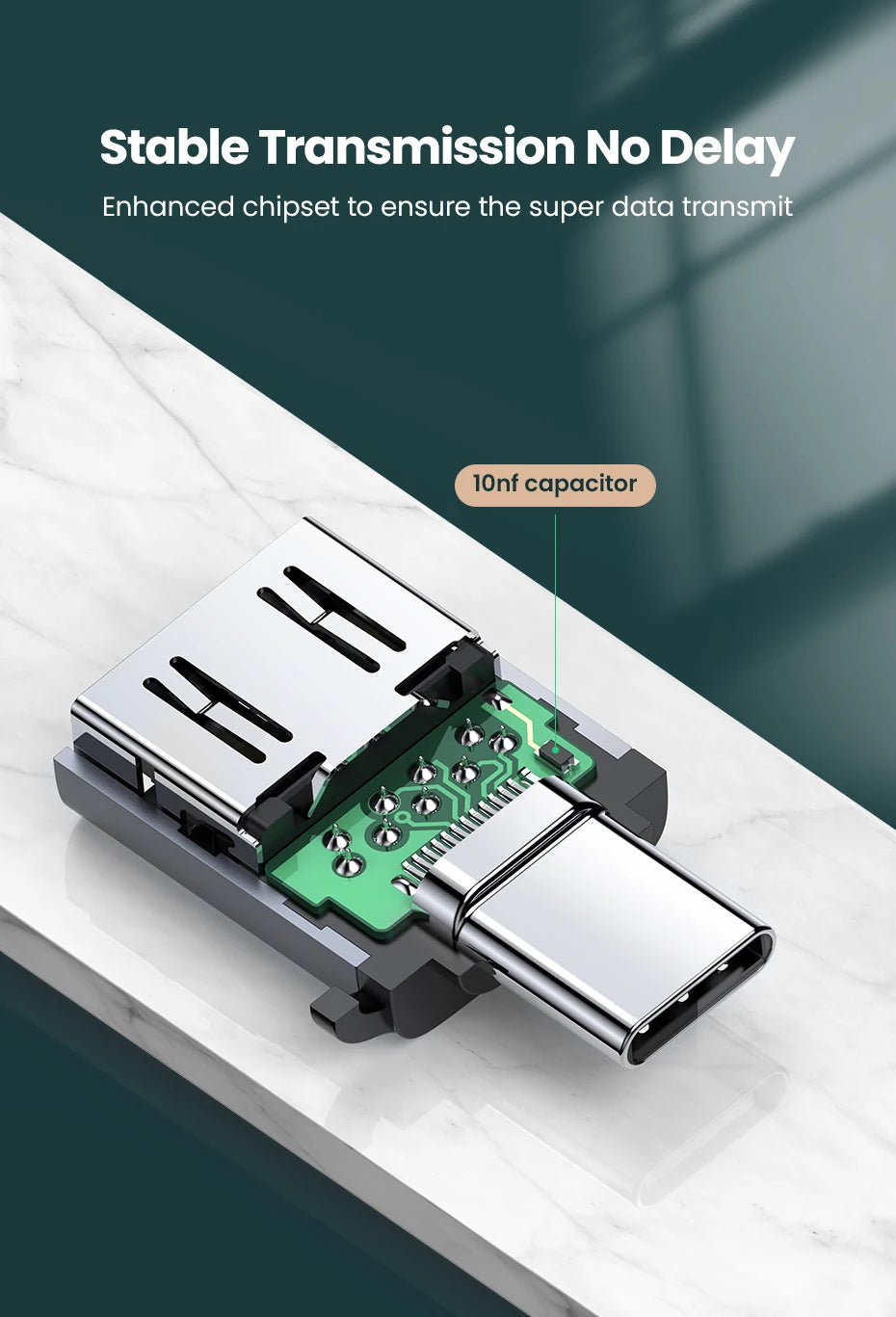 USB-C to USB 3.0 OTG Adapter for Smartphones and Laptops