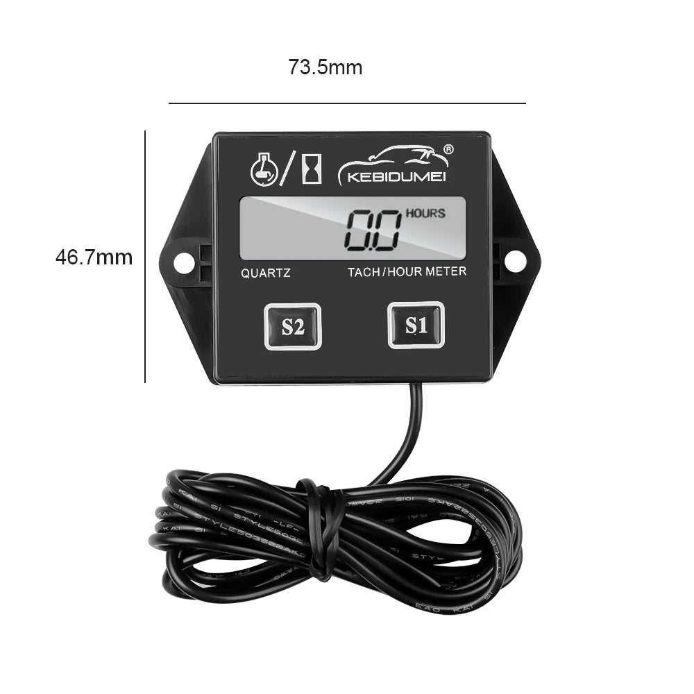 Digital Engine Tachometer and Hour Meter for Gas Engines - 6