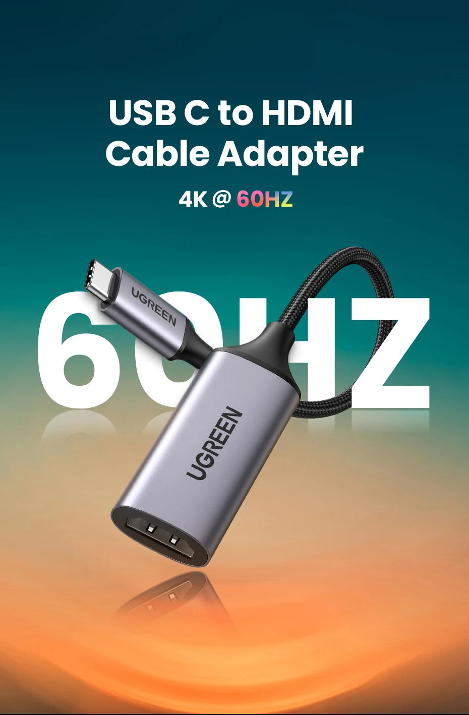 4K 60Hz USB-C to HDMI Adapter for Laptops and Smartphones