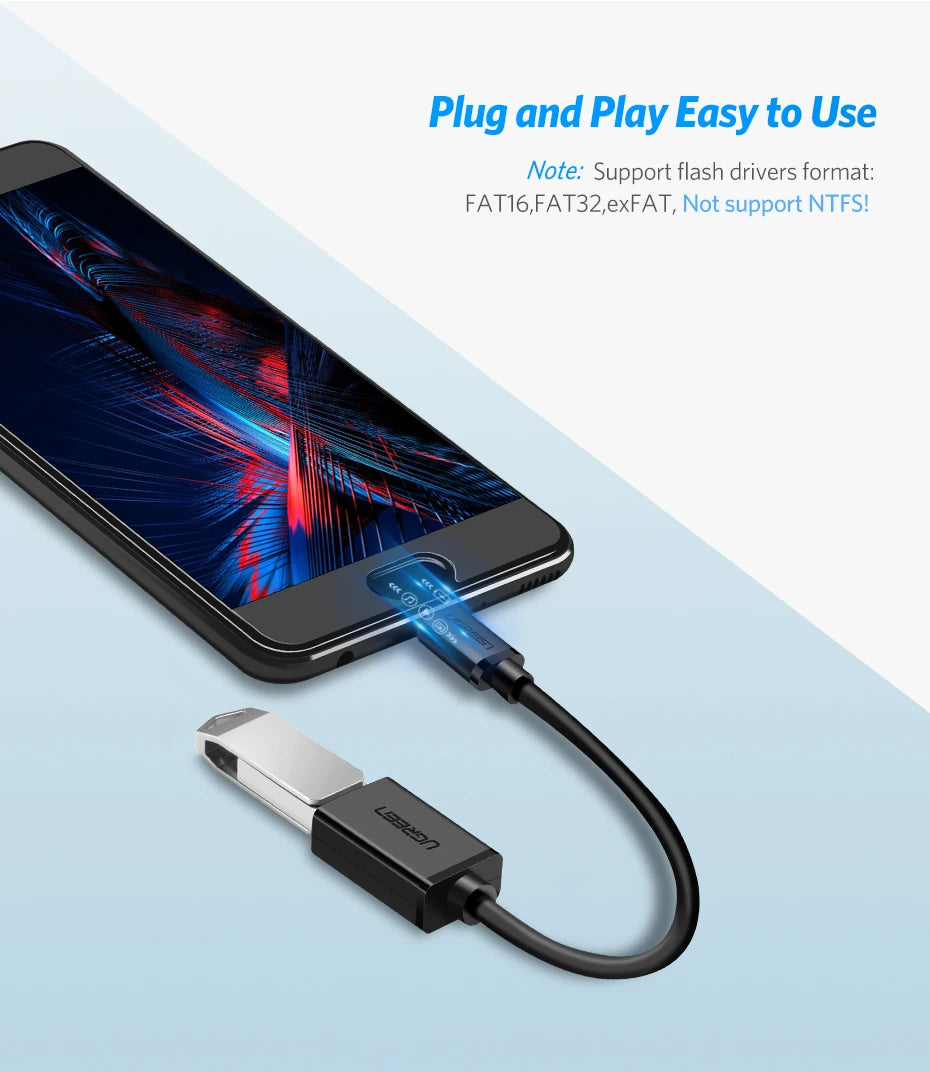 Micro USB to USB 2.0 OTG Adapter Cable