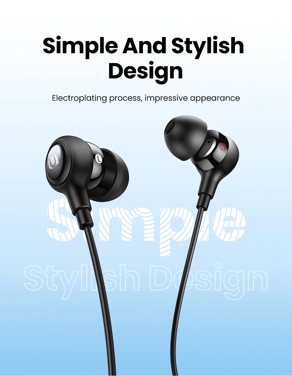 In-Ear Wired Headphones with Microphone for Mobile Devices