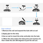 Tubeless Tire Puncture Repair Kit with Rasper and Needle Tool