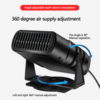 12V 120W Portable Car Heater and Defroster Fan for Windshield