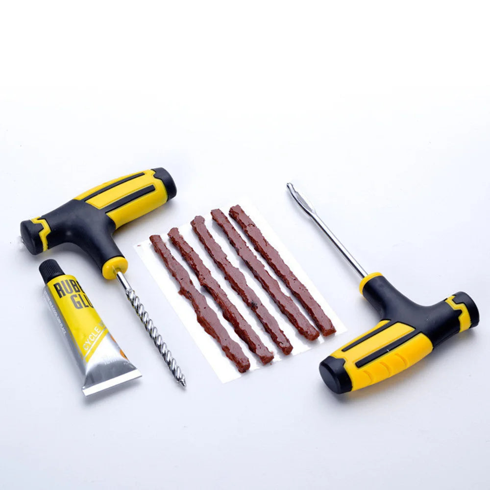 Tubeless Tire Puncture Repair Kit with Rasper and Needle Tool