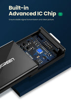 HDMI to VGA Adapter with 3.5mm Audio Jack 1080P