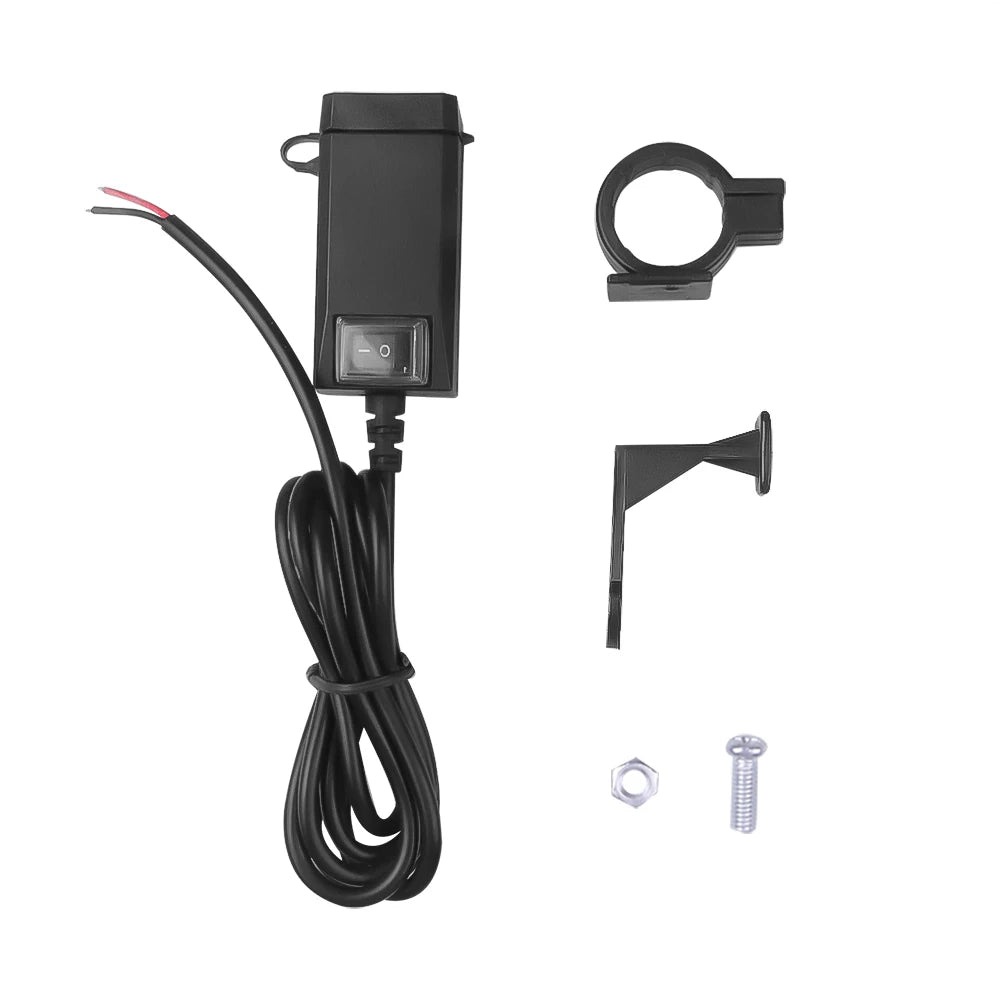 Waterproof Motorcycle Dual USB Charger with Quick Charge 3.0