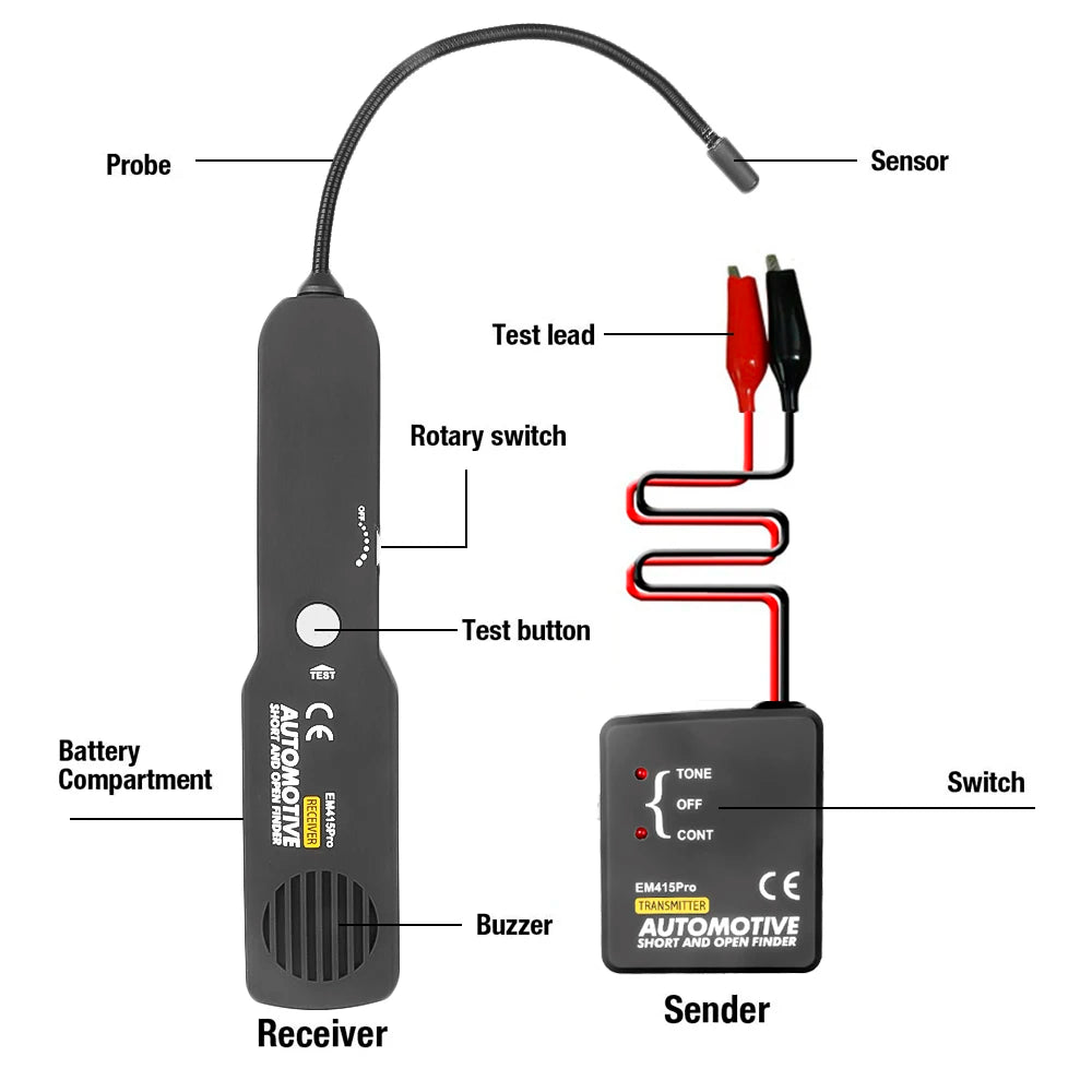 Automotive Short and Open Circuit Finder Tester 6V-42V DC