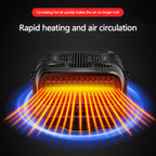 12V 120W Portable Car Heater and Defroster Fan for Windshield