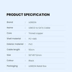 USB 3.0 to SATA Adapter for 2.5 and 3.5 Inch HDD SSD