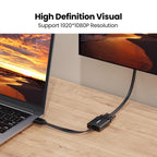 HDMI to VGA Adapter with 3.5mm Audio Jack 1080P