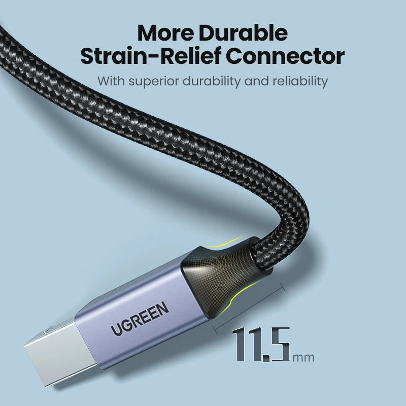 USB-C to USB-B 2.0 Printer and Scanner Cable - 4