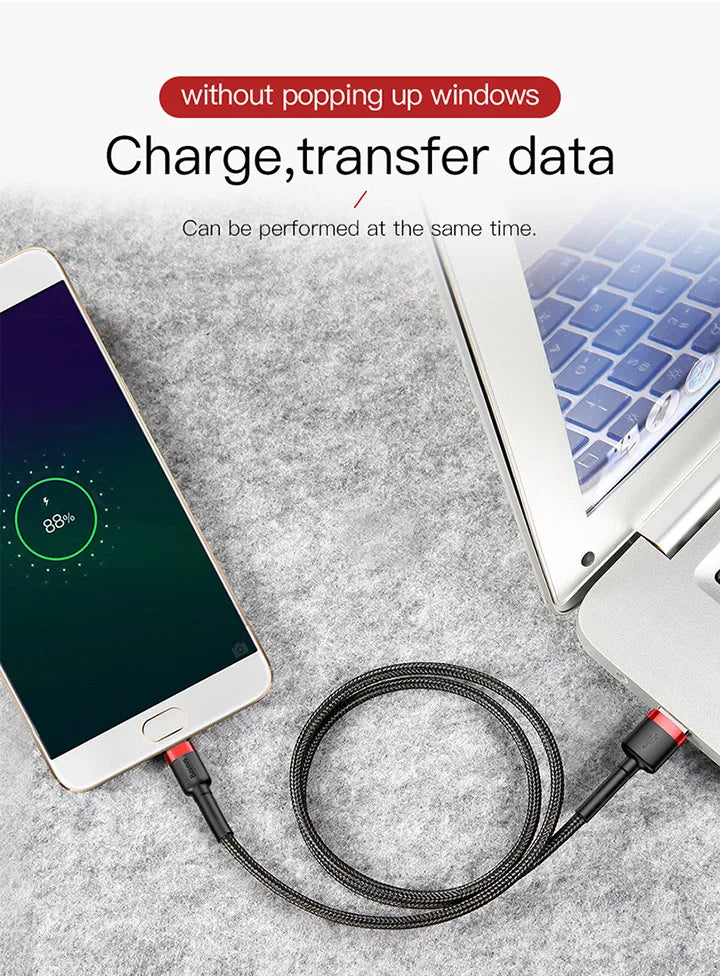 Fast Charging Braided Micro USB Cable for Android Devices - 14