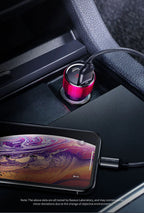 45W Dual-Port Fast Car Charger with LED Voltage Display