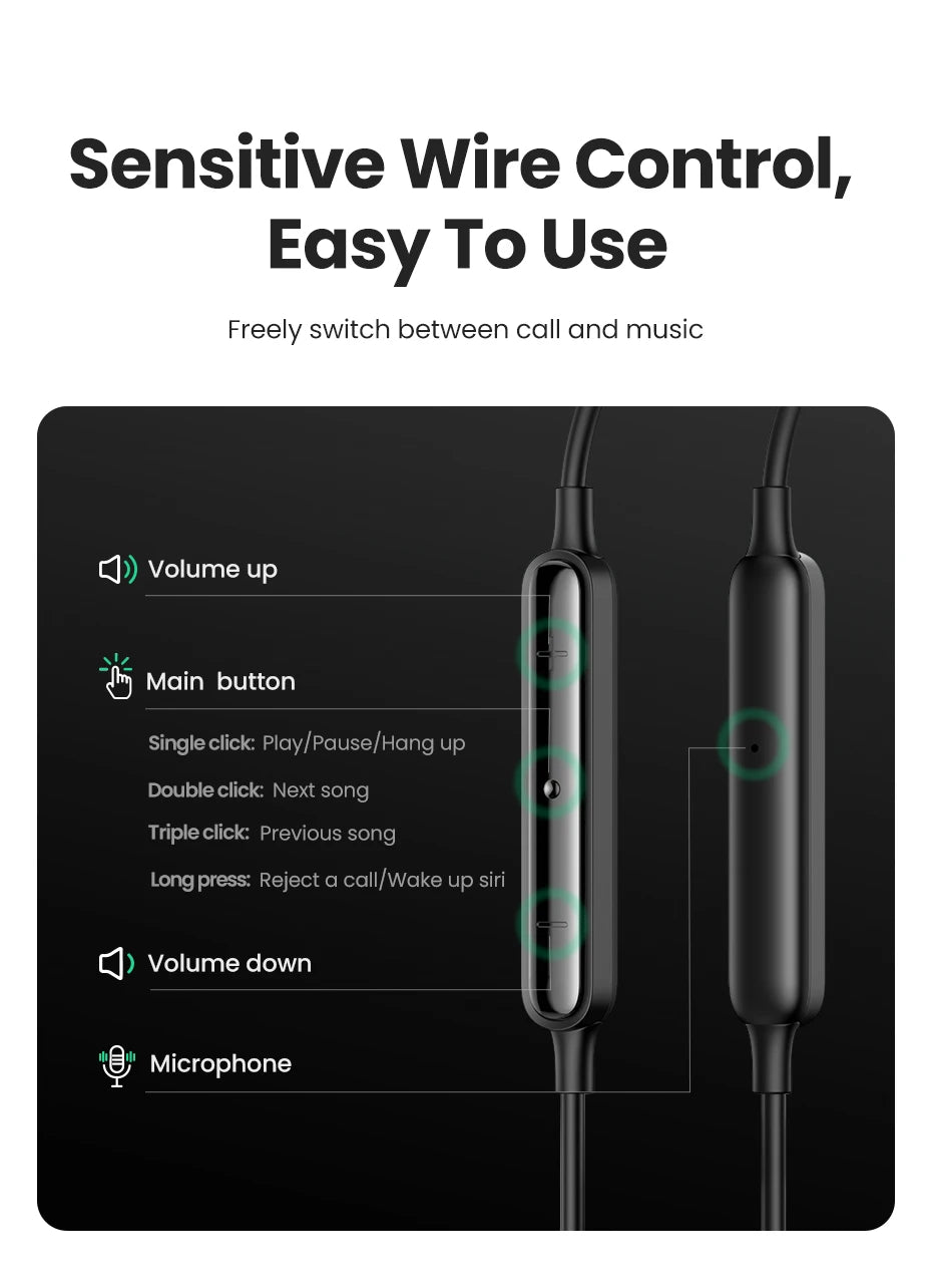 In-Ear Wired Headphones with Microphone for Mobile Devices
