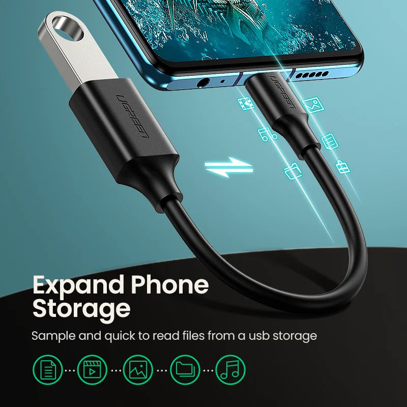 USB-C to USB 3.0 OTG Adapter Cable for Smartphones and Tablets - 2