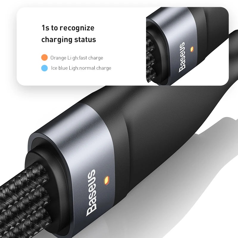 3-in-1 Fast Charging USB Cable with 100W PD Power Delivery - 6