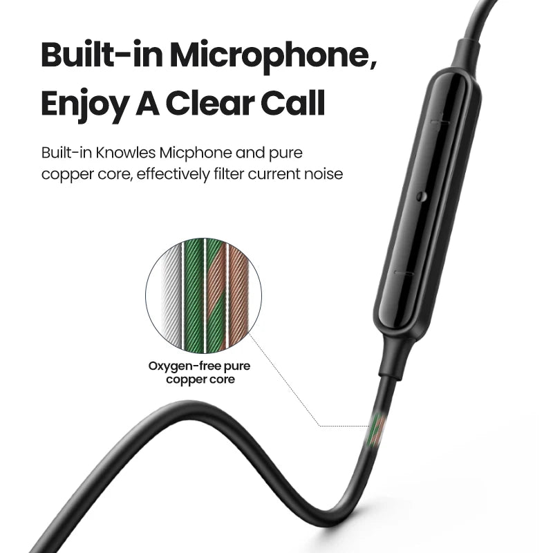 In-Ear Wired Headphones with Microphone for Mobile Devices - 3