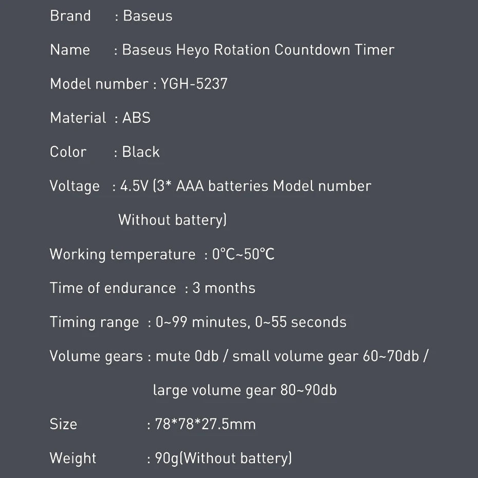Magnetic LED Digital Rotating Kitchen Countdown Timer - 19