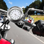 Aluminum Quartz Handlebar Clock for 22mm-25mm Motorcycle Scooter Bike