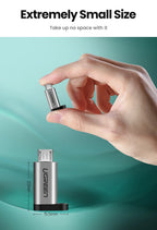 Micro USB Male to Type-C Female Charging and Data Adapter