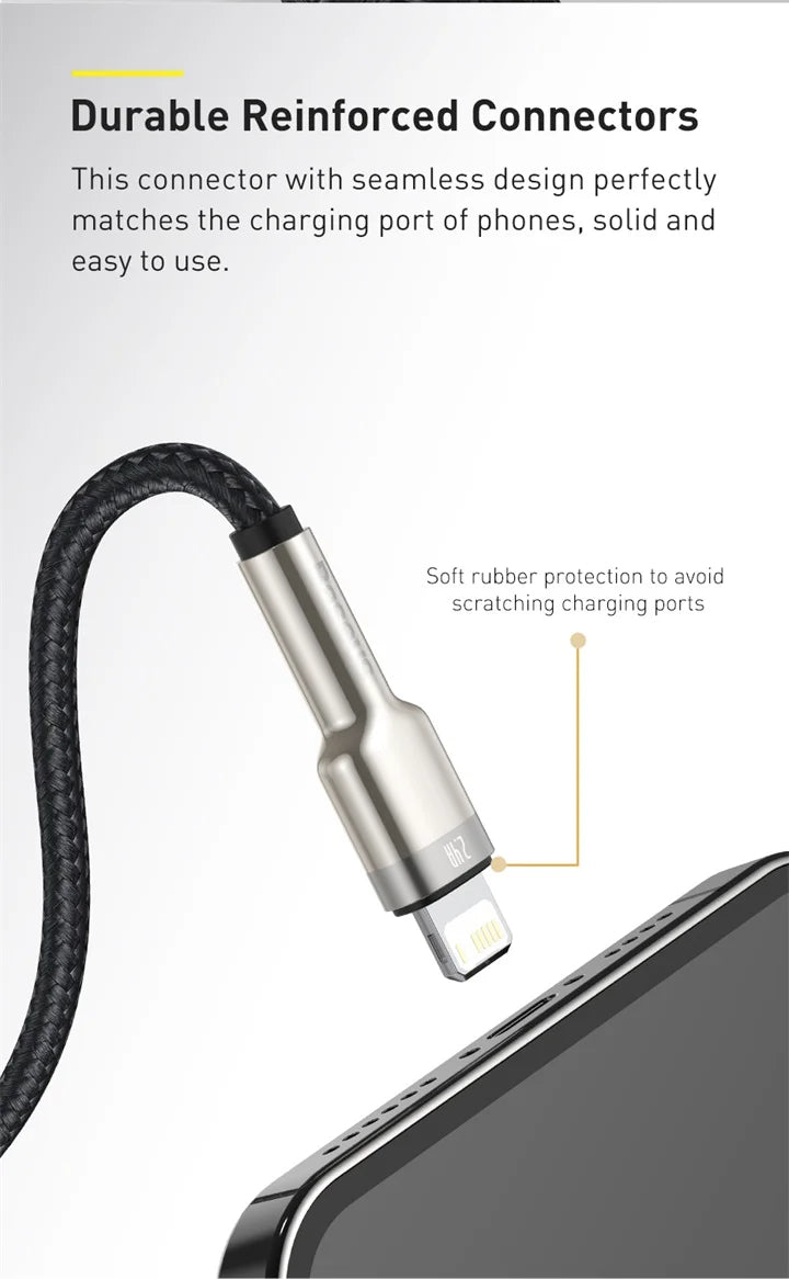 2.4A Fast Charging Braided USB Cable for iPhone - 17