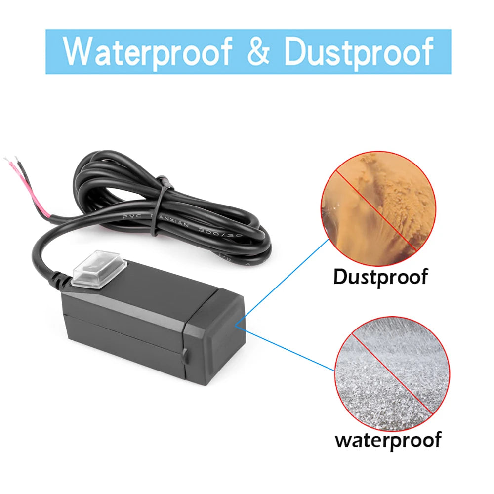 Waterproof Motorcycle Dual USB Charger with Quick Charge 3.0