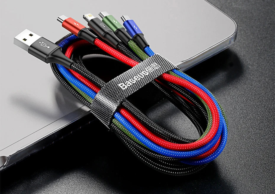 Multi-Port USB Fast Charging Cable for iPhone Android and Type-C - 22