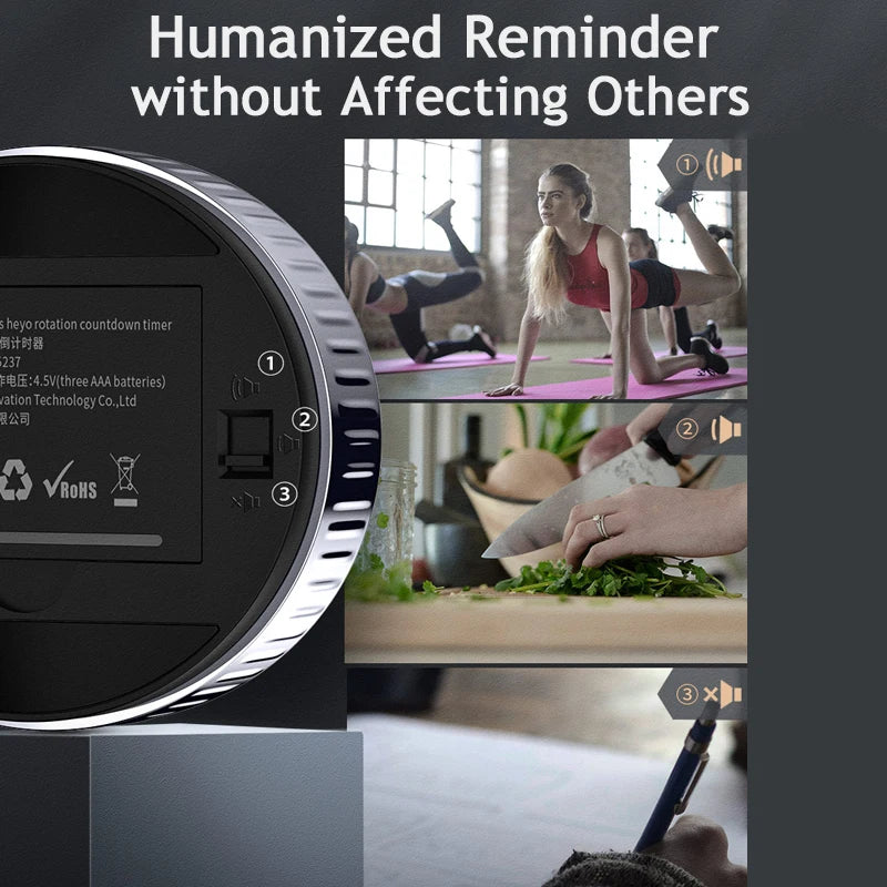 Magnetic LED Digital Rotating Kitchen Countdown Timer - 5