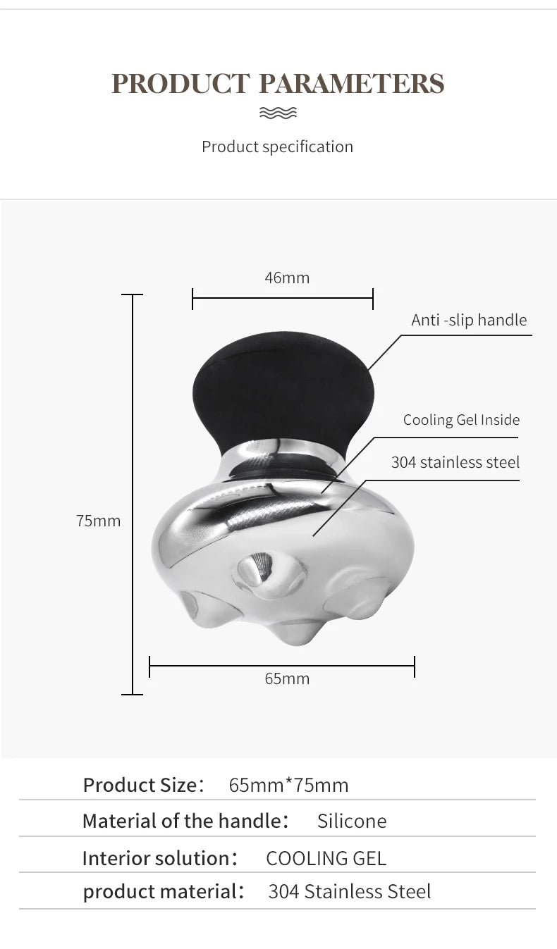 Stainless Steel Mushroom Gua Sha Facial Massage Tool - 14
