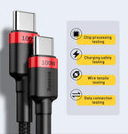 100W USB-C to USB-C Fast Charging and Data Cable