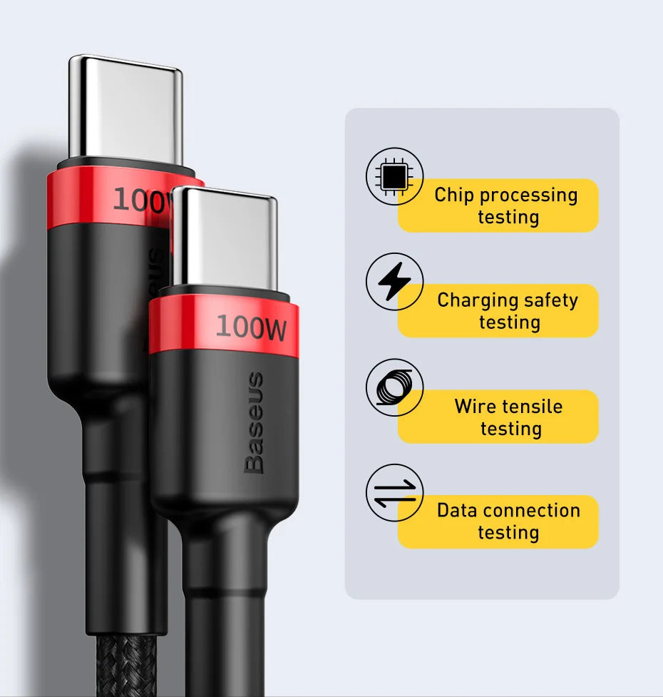 100W USB-C to USB-C Fast Charging and Data Cable