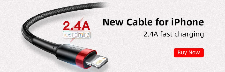 2.4A Fast Charging Data Cable for iPhone - 7