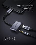 USB-C to 3.5mm Headphone and Charging Adapter