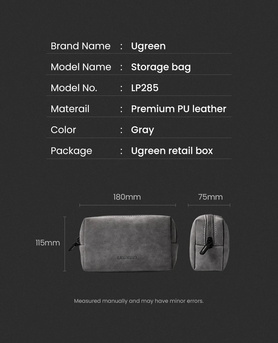 Portable Tech Organizer Case for Digital Accessories and Cables