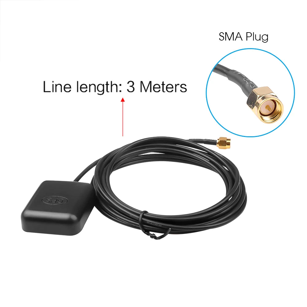 SMA Connector 3 Meter GPS Active Antenna Receiver for Car Navigation