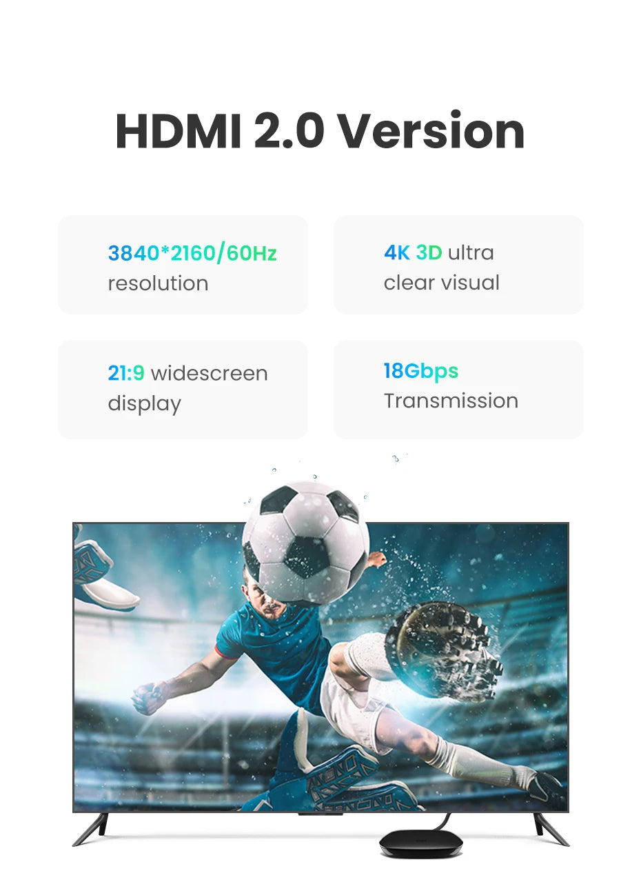 4K 60Hz High Speed HDMI 2.0 Cable for Gaming Consoles and TVs - 9