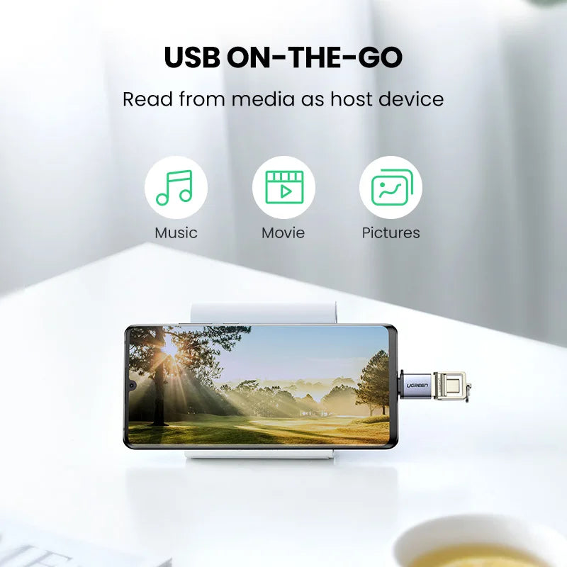 USB-C to USB 3.0 OTG Adapter for Smartphones and Laptops