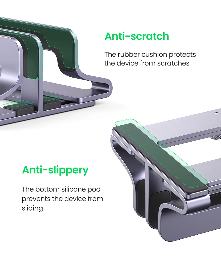 Adjustable Dual Slot Vertical Laptop Stand - 14